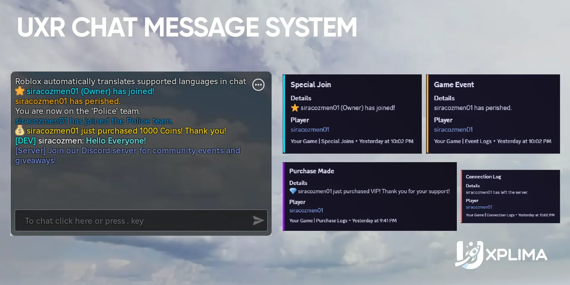 UXR Chat Message System