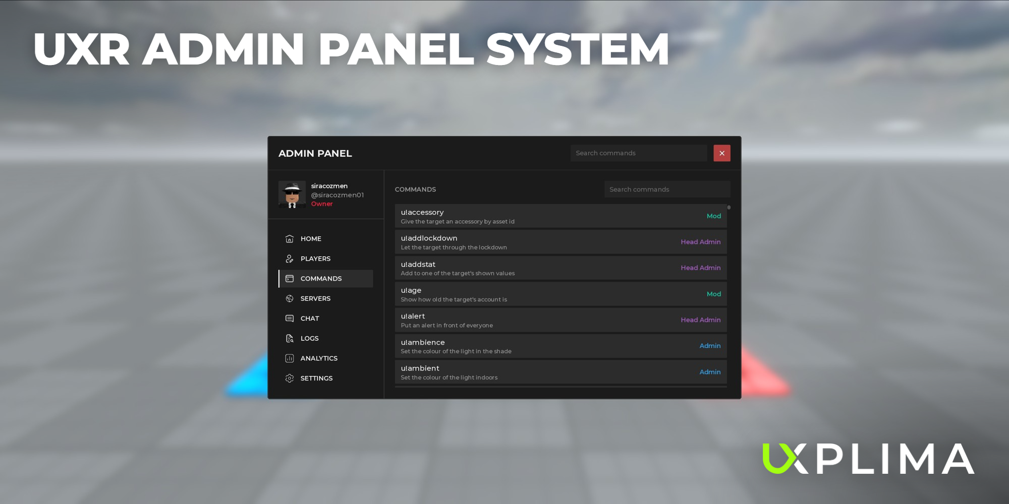 UXR Admin Panel System